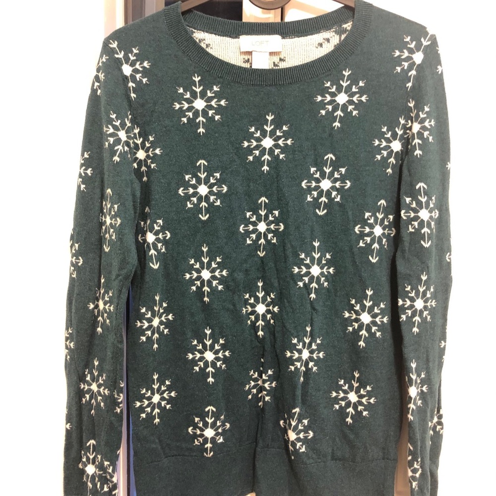 A Christmas snowflake sweater
